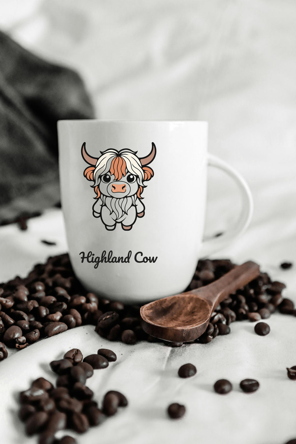 Highland Cow SVG PNG Cozy Minimalist Floral Crown Cricut Cut File Digital Download for Tumbler Mug Shirt