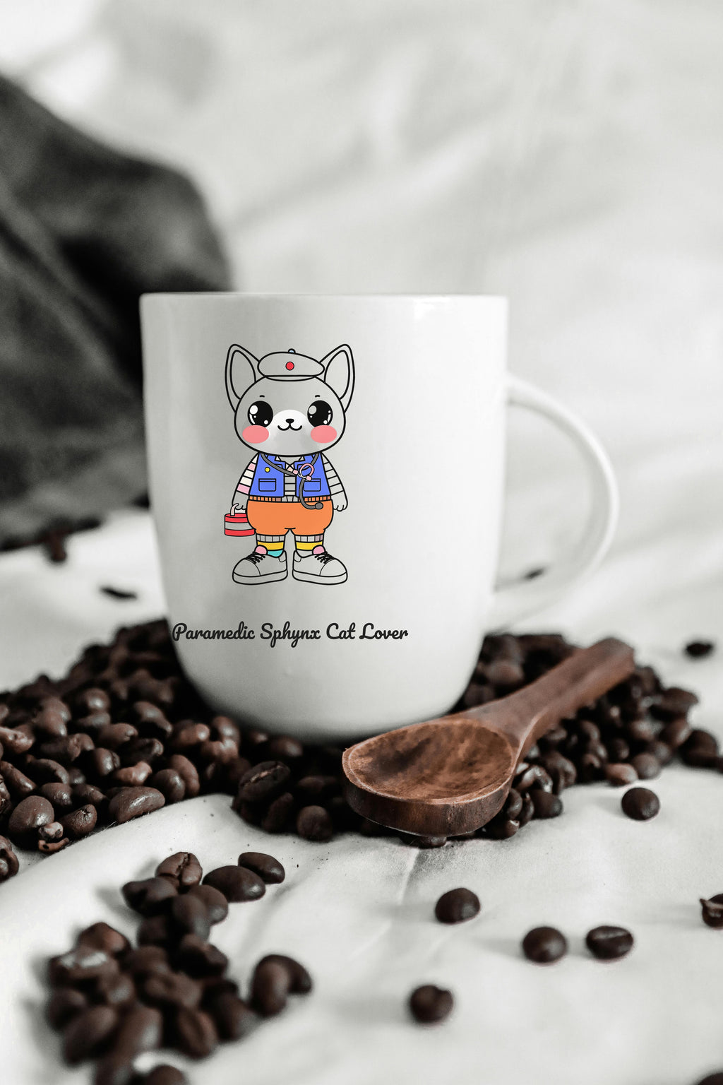 Paramedic Sphynx Cat Lover SVG PNG Cricut Cut File, Funny Sphynx Cat Paramedic Digital Download for Shirts Mugs