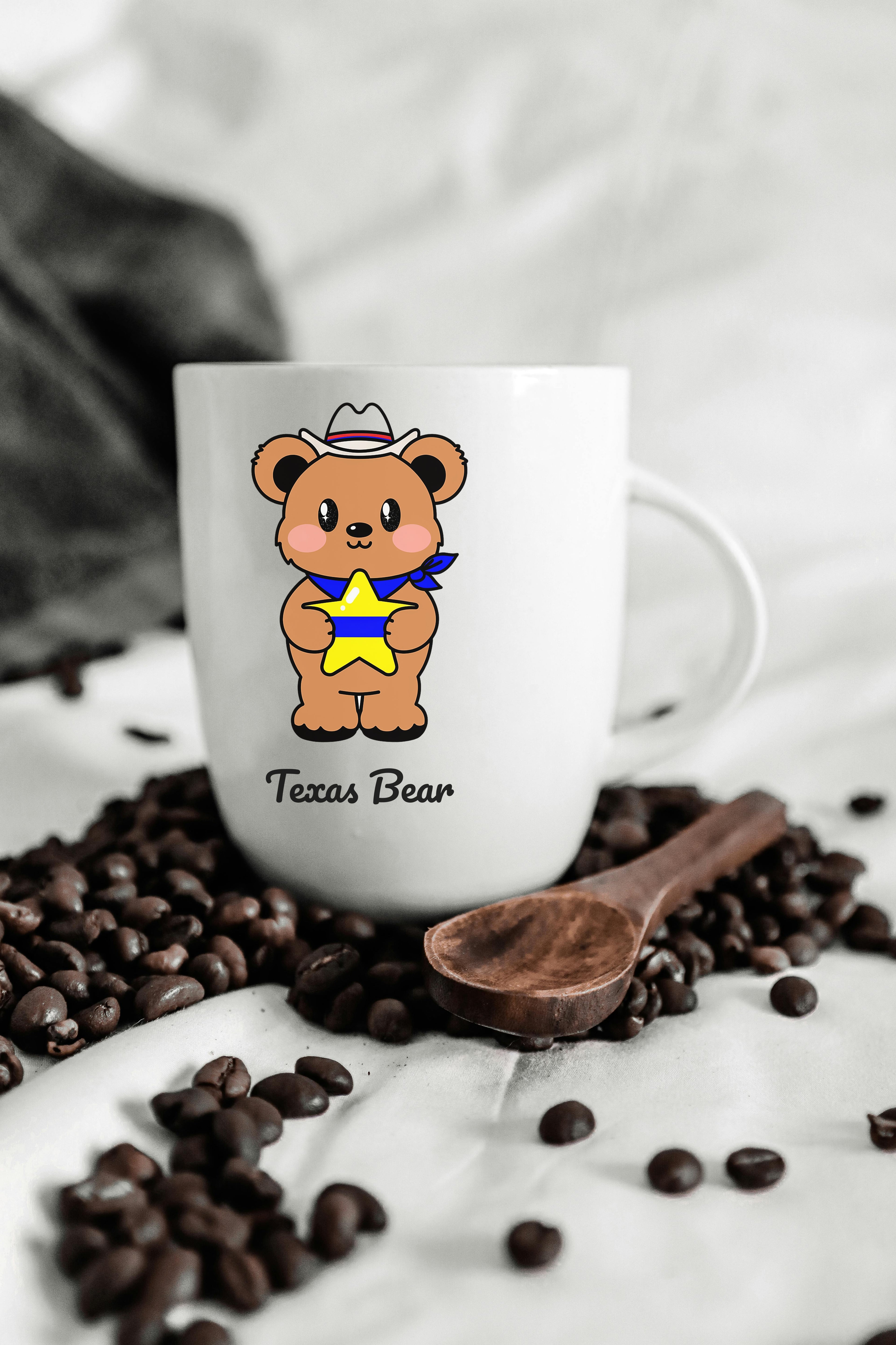Texas Bear SVG PNG - Funny Cowboy Bear Digital Download for Cricut, Silhouette, Craft Projects, Bold Cartoon Design