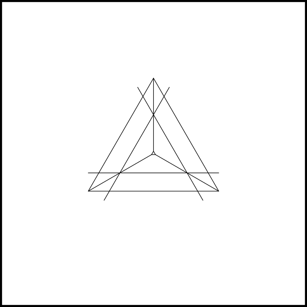 Penrose Impossible Triangle SVG Optical Illusion | Laser Coaster | Glowforge File