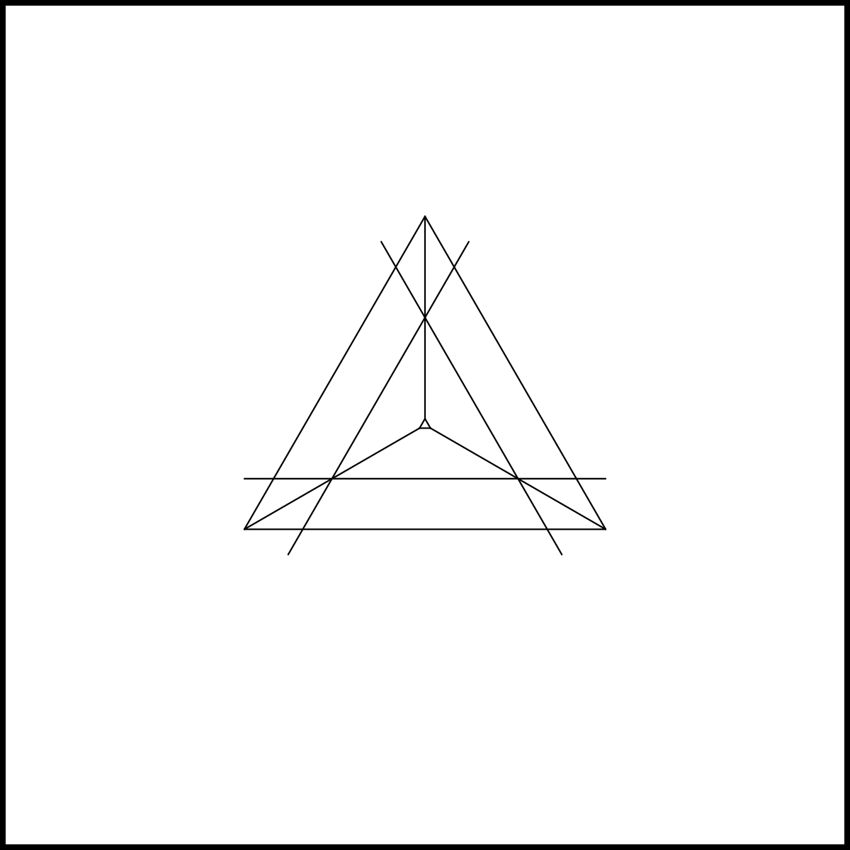 Penrose Impossible Triangle SVG Optical Illusion | Laser Coaster | Glowforge File