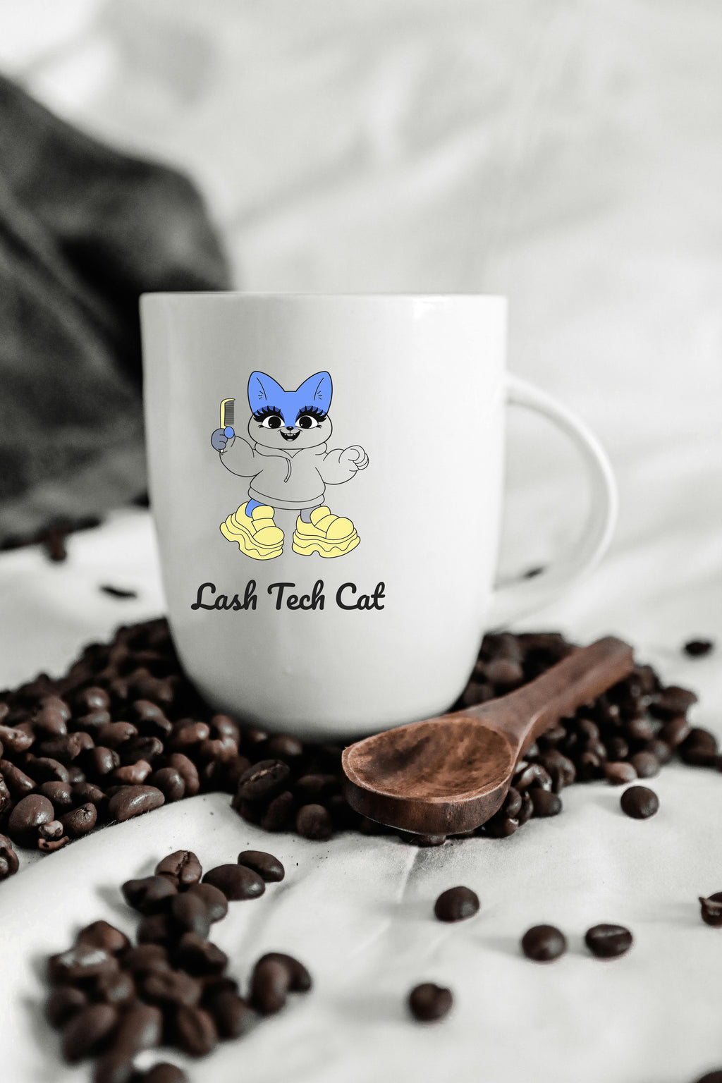 Lash Tech Cat SVG PNG – Cute Lash Artist Cat Cut File for Cricut, Silhouette, Cozy Cartoon Design