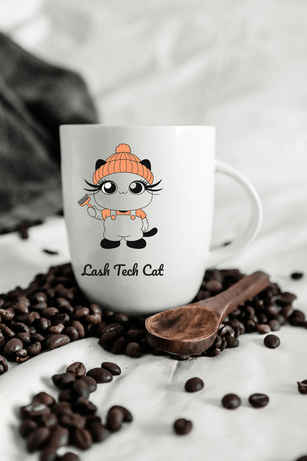 Lash Tech Cat SVG PNG – Cute Lash Artist Cat Cut File for Cricut, Silhouette, Cozy Cartoon Design
