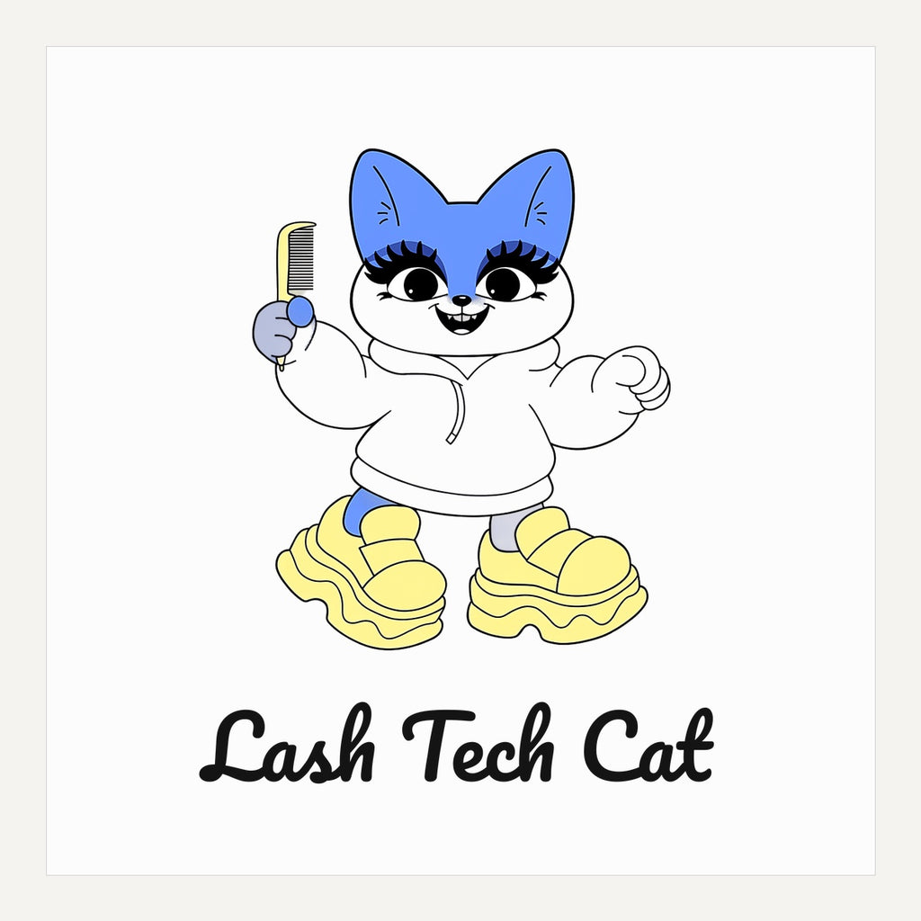 Lash Tech Cat SVG PNG – Cute Lash Artist Cat Cut File for Cricut, Silhouette, Cozy Cartoon Design