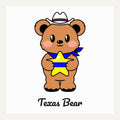 Texas Bear SVG PNG - Funny Cowboy Bear Digital Download for Cricut, Silhouette, Craft Projects, Bold Cartoon Design