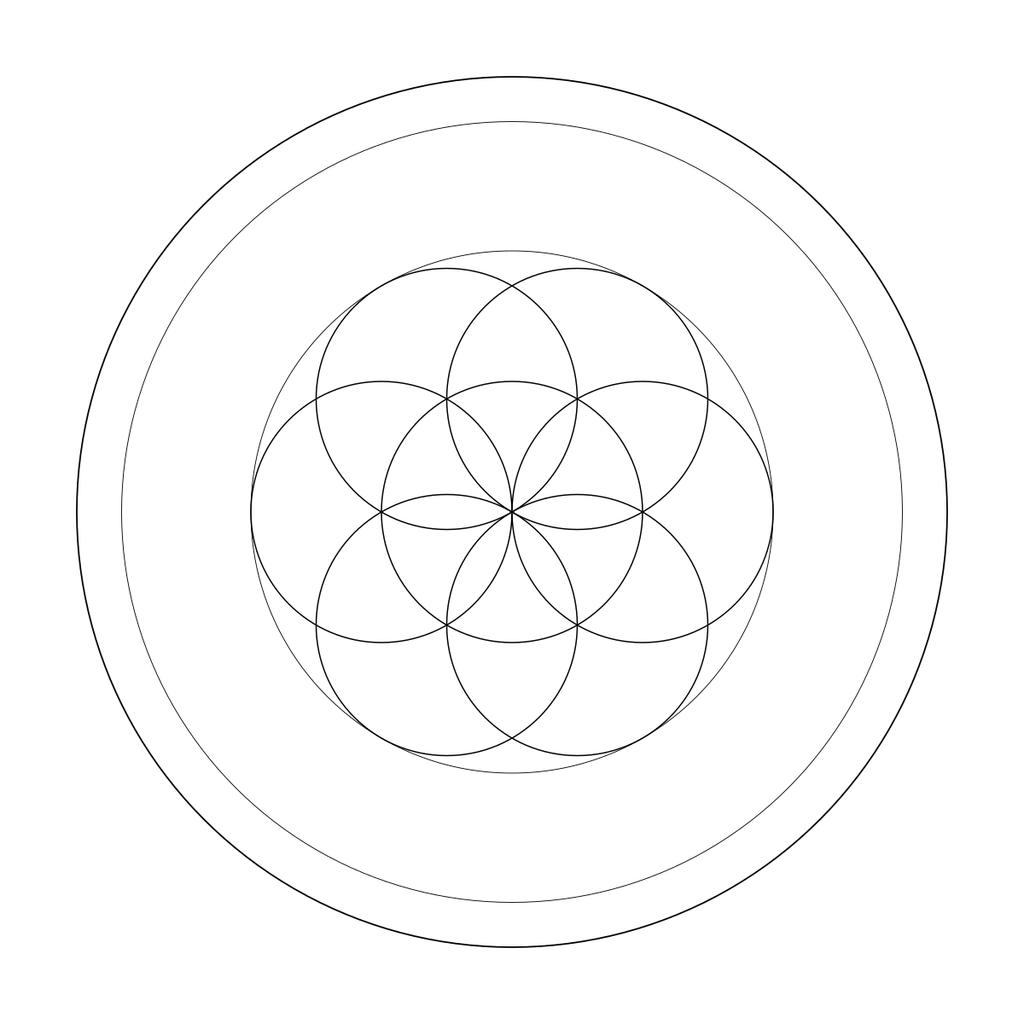 Seed of Life Mandala SVG DXF, Glowforge Cricut Laser Cut File, Spiritual Decor