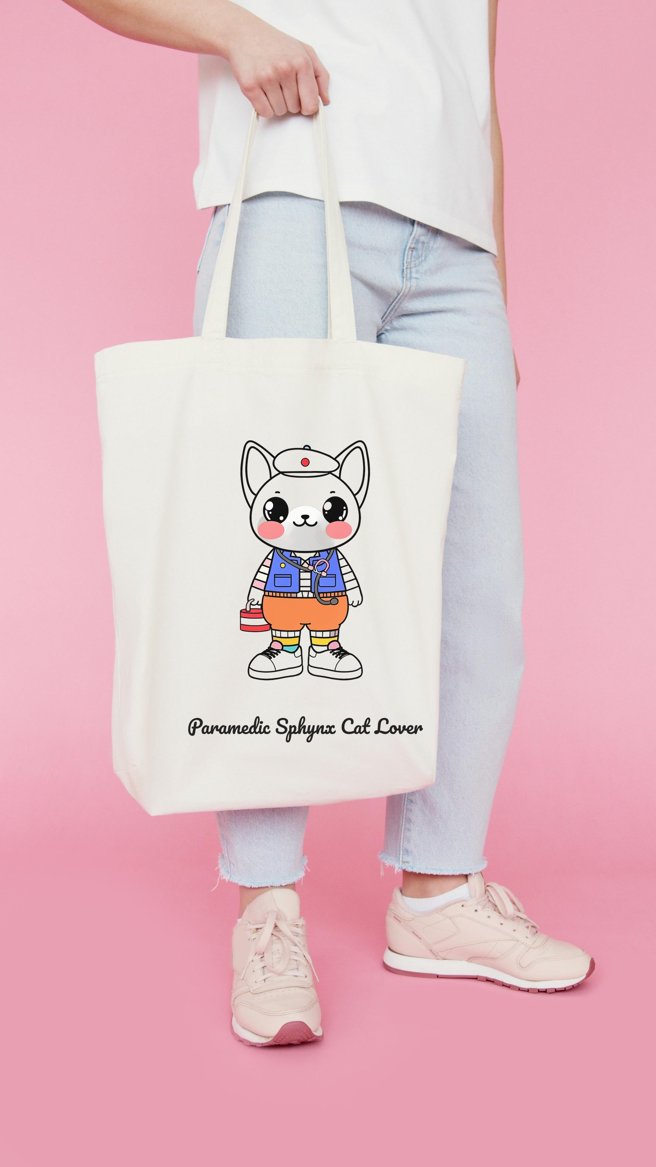 Paramedic Sphynx Cat Lover SVG PNG Cricut Cut File, Funny Sphynx Cat Paramedic Digital Download for Shirts Mugs