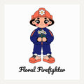 Floral Firefighter SVG PNG - Cricut Cut File, Funny Flower Fireman Design for Crafting